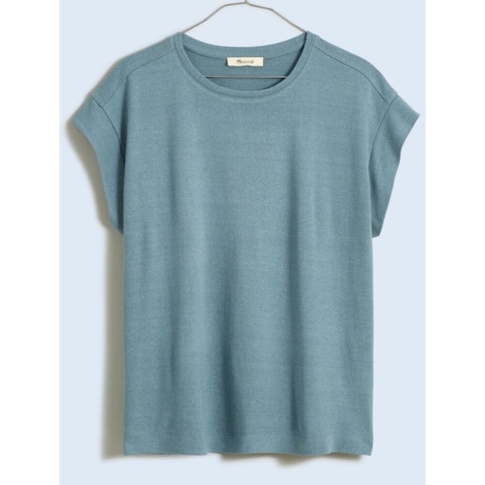 Madewell 100% Silk Faded River Muscle Tee Shirt US Women's XXS New